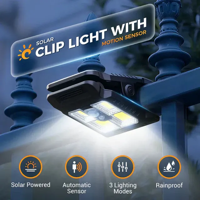 ☀️Solar Clip Light With Motion Sensor🏡